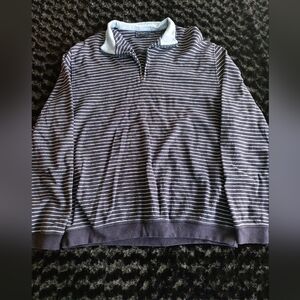 Bobby Jones White And Blue Striped Sweater